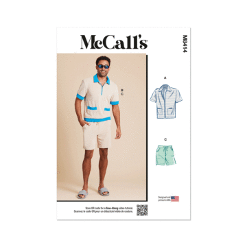 McCall's Sewing Pattern 8414 (AA) Men's Knit Shirts and Shorts  34-36-38-40-42