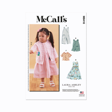 McCall's Sewing Pattern 8416 (CCB) Toddlers' Dresses,Jacket,L Ashley  1-2-3-4