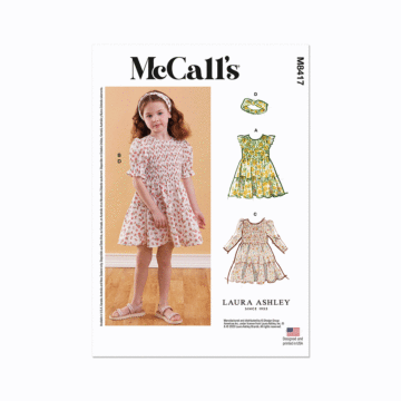 McCall's Sewing Pattern 8417 (A) Children's Dress by Laura Ashley  3-4-5-6-7-8