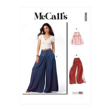McCalls Sewing Pattern 8292 (A) - Misses Shorts & Pants 6-14 M8292A5 6-14