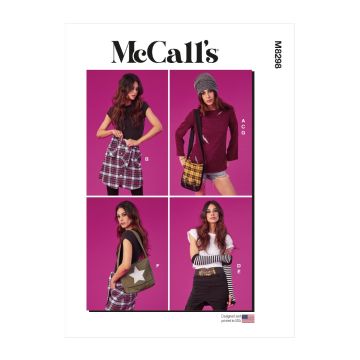 McCalls Sewing Pattern 8298 (Y) - Misses Accessories XS-M M8298Y XS-M