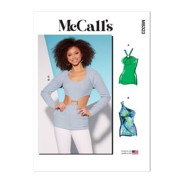 McCalls Sewing Pattern 8323 (F5) - Misses Knit Tops 16-24 M8323F5 16-24