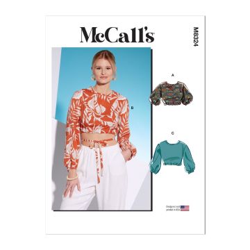 McCalls Sewing Pattern 8324 (A5) - Misses Tops 6-14 M8324A5 6-14