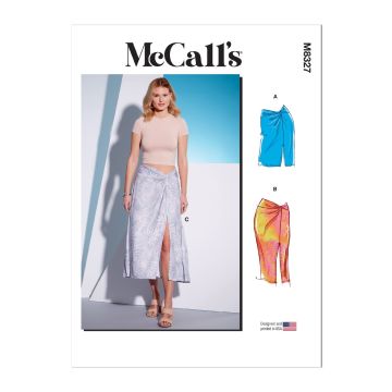 McCalls Sewing Pattern 8327 (E5) - Misses Knit Skirts 14-22 M8327E5 14-22