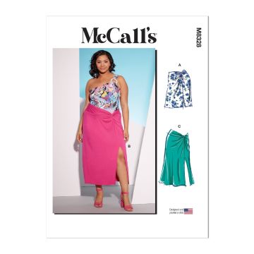 McCalls Sewing Pattern 8328 (W2) - Misses Knit Skirts 20-28 M8328W2 20W-28W