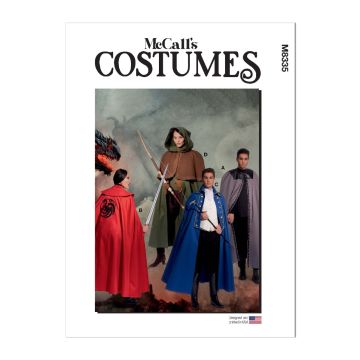 McCalls Sewing Pattern 8335 (A) - Mens & Misses Costume Capes S-XXL 8335 S-XXL