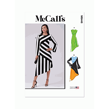 McCalls Sewing Pattern 8448 (K5)Misses Knit Dress With Sleeve Variations  8-16