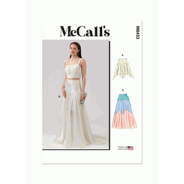 McCalls Sewing Pattern 8453 (K5) Misses Skirt In Two Lengths  8-16