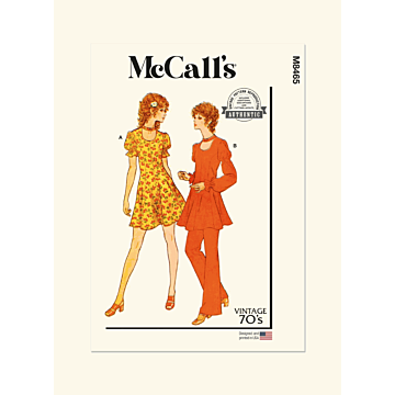 McCalls Sewing Pattern 8465 (D5) Misses Dress Tunic Pants  & Panties  4-12