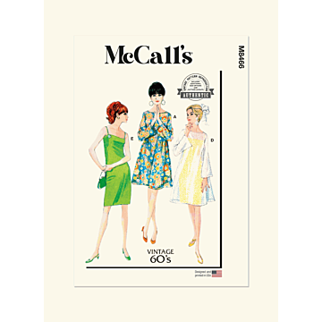 McCalls Sewing Pattern 8466 (Y5) Misses Slip Dress and Sheer Overdress  18-26