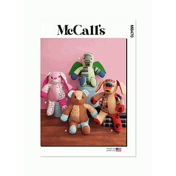 McCalls Sewing Pattern 8470 (OS) Plush Animals  One Size
