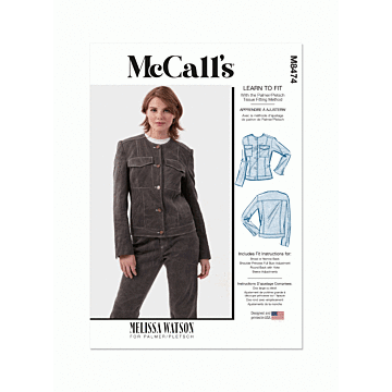 McCalls Sewing Pattern 8474 (Y5) Misses Jacket by Melissa Watson  18-26