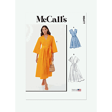 McCalls Sewing Pattern 8477 (K5) Misses Shirtdresses  8-16