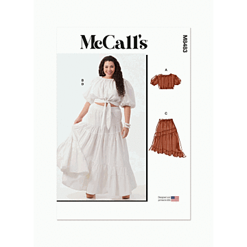 McCalls Sewing Pattern 8483 (W2) Womens Tops and Skirts  20W-28W