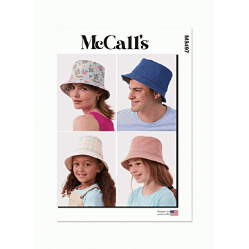McCalls Sewing Pattern 8497 (A) Children Teens & Adults Bucket Hat  All Sizes