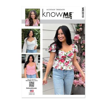 Know Me Sewing Pattern 2019 (K5) Misses Tops by Alissah Threads  8-16