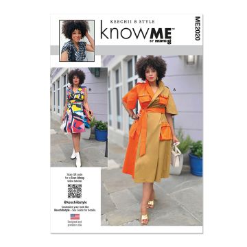 Know Me Sewing Pattern 2020 (W2) Dress by Keechii B Style  20W-28W