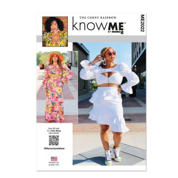 Know Me Sewing Pattern 2022 (K5) Top, Skirt by The Corny Rainbow  8-16