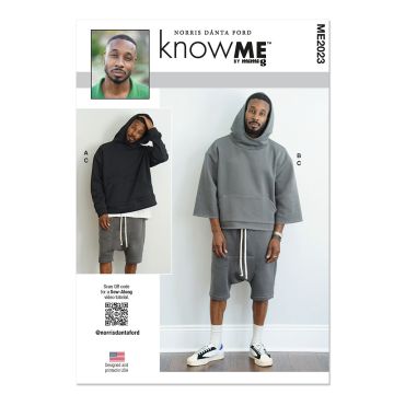 Know Me Sewing Pattern 2023 (A) Mens Hoodie by Norris Danta Ford  S-XXL
