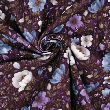 Midnight Reverie Needlecord Fabric Oxblood 112cm