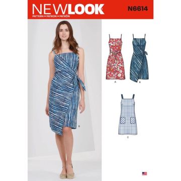 New Look Sewing Pattern 6614 (A) - Misses' Dresses 8-20 6614A 8-20
