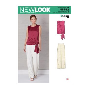 New Look Sewing Pattern 6662 (N) - Misses Pants 10-22 N6662 10-22
