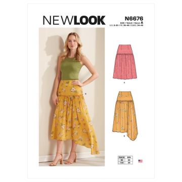 New Look Sewing Pattern 6676 (A) - Misses Skirts 8-20 N6676A 8-20