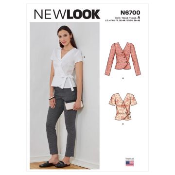 New Look Sewing Pattern 6700 (A) - Misses Tops 4-16 UN6700A 4-16
