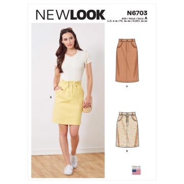 New Look Sewing Pattern 6703 (A) - Misses Skirts 8-20 UN6703A 6-18