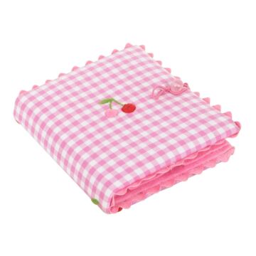 Needle Case Embroidered Cherries Pink 2.5 x 9.5 x 11.5cm
