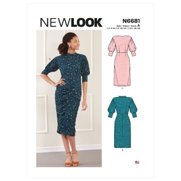 New Look Sewing Pattern 6681 (A) - Misses Dress 4-16 UN6681A 4-16