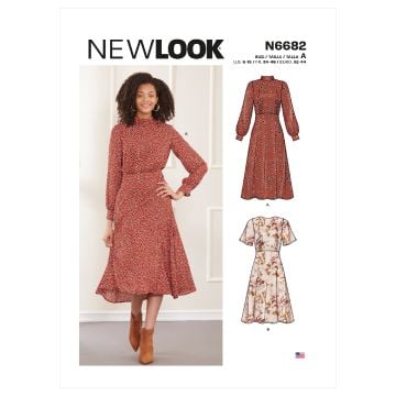 New Look Sewing Pattern 6682 (A) - Misses Dresses 6-18 UN6682A 6-18