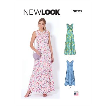 New Look Sewing Pattern 6717 (A) - Misses Knit Dresses 8-18 N6717A 8-18