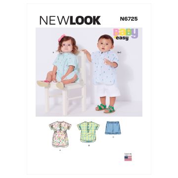 New Look Sewing Pattern 6725 (A) - Babies Separates NB-L N6725A NB-L
