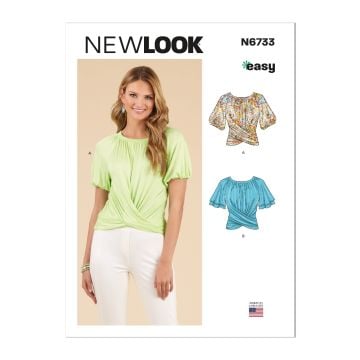 New Look Sewing Pattern 6733 (N) - Misses Knit Tops XS-XXL UN6733A XS-XXL