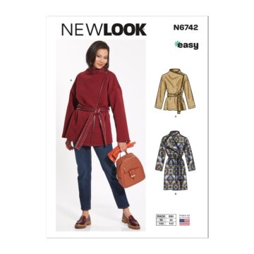 New Look Sewing Pattern 6742 (N) - Misses Jacket & Coat XS-XL 6742 XS-XL