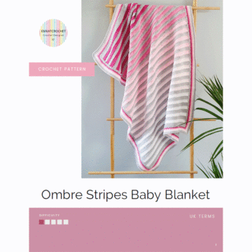 Ombre Stripes Baby Blanket Crochet Kit in Stylecraft Special DK by EmKatCrochet