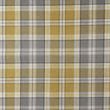 Highland Digital Print Check Fabric Ochre 140cm
