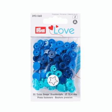 Prym Love Colour Snap Press Fasteners Stars Ink/Blue/Torq