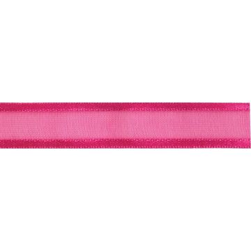 Reel of Organdie Ribbon with Satin Edge Code B Hot Pink 12mm x 5m