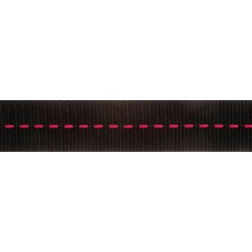Reel of Grosgrain Ribbon Code A Black White Hot Pink 15mm x 4m