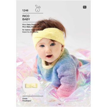 Rico Knitting Pattern Baby Sweater Headband Baby Dream DK KIC 1246 21x30x0.1