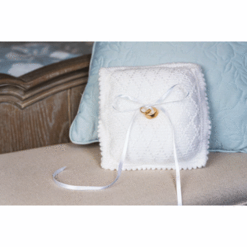 Ring Bearer Cushion Knitting Pattern Kit by Jenny Watson in King Cole Pricewise DK