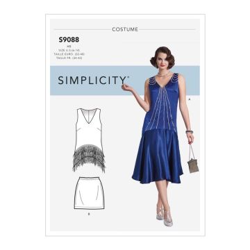 Simplicity Sewing Pattern 9088 (R5) - Misses' Flapper Costumes 14-22 9088R5 14-22