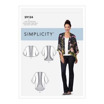 Simplicity Sewing Pattern 9124 (A) - Misses' Jackets XXS-XXL 9124A XXS-XXL