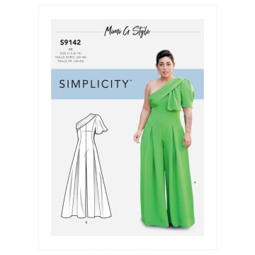 Simplicity Sewing Pattern 9142 (U5) - Misses Jumpsuit 16-24 9142U5 16-24