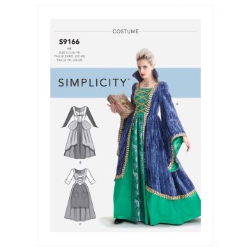 Simplicity Sewing Pattern 9166 (H5) - Misses Costumes 6-14 SS9166H5 6-14