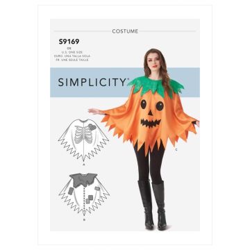 Simplicity Sewing Pattern 9169 (OS) - Misses Poncho Costumes One Size SS9169OS One Size