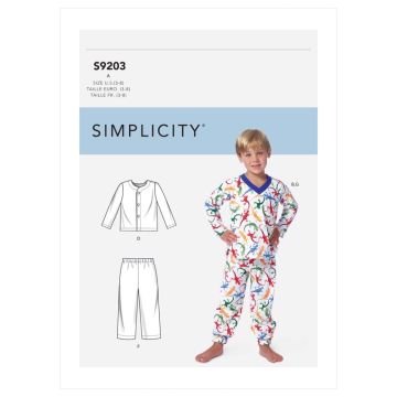 Simplicity Sewing Pattern 9203 (A) - Tops, Shorts & Pants Age 3-8 S9203A 3-8