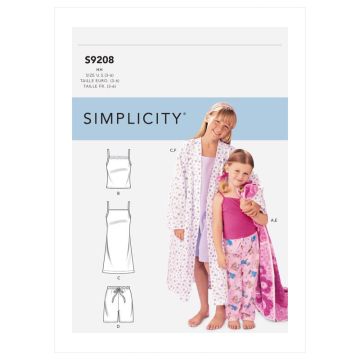 Simplicity Sewing Pattern 9208 (K5) - Children's Girls' Robe Age 7-14 SS9208K5 7-14